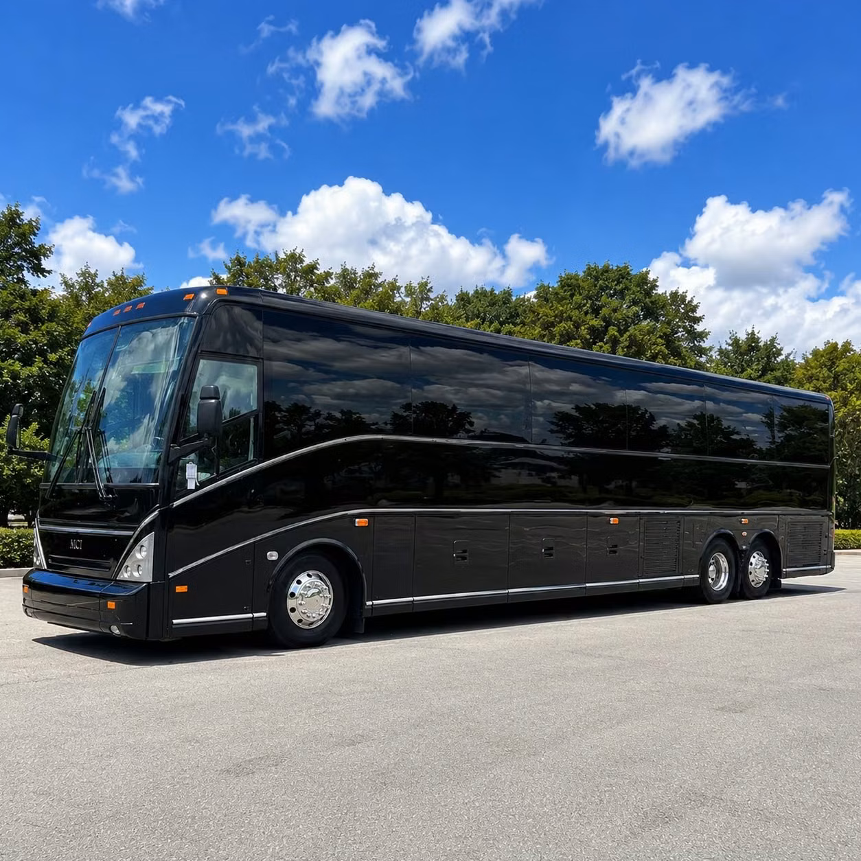 get a charter bus for long distance concert runs from mobile to surrounding venues