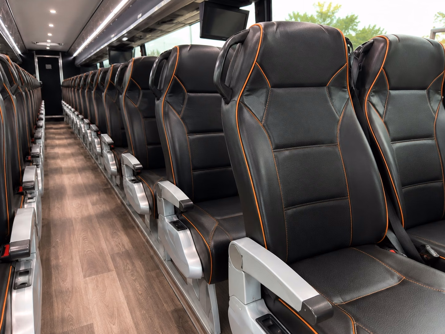 mobile charter bus interior
